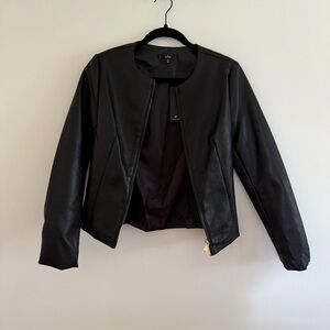 NWT Lulu's Sleek Black Leather Jacket